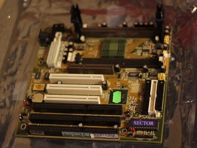 Slot 1 AT Motherboard ATX AT PSU AGP PCI ISA SD P6LX3 working - Image 1 of 4