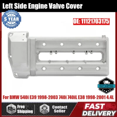 Left Engine Valve Cover for BMW 540i E39 1998-2003 740i 740iL E38 1998-2001 4.4L - Image 1 of 4