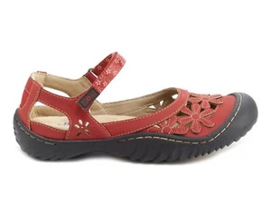 Jambu JBU Red Mary Jane Slip On Flats Women 7.5 Cushioned Comfort Walking  22j - Picture 1 of 12