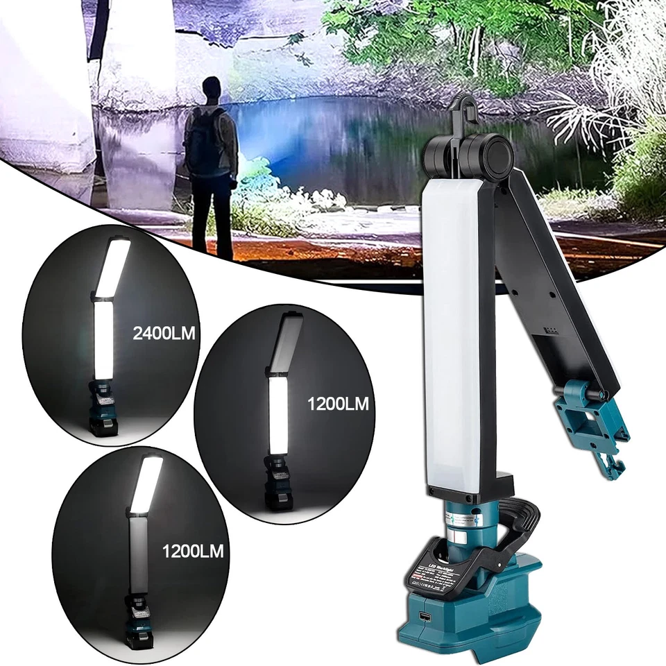 Schnurlose LED-Arbeitsleuchte für Makita 18V Akku 30W 2400LM LED-Taschenlampe - Bild 1 von 4