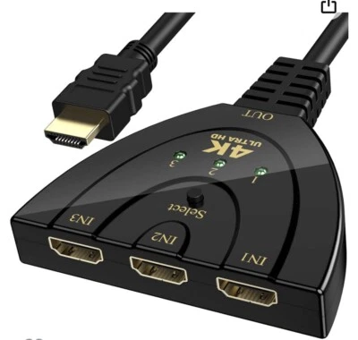 3 Port HDMI 1080P 3:1 Switch . US Shipper New - Image 1 of 4