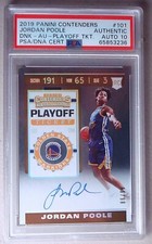 2019 Panini Contenders #101 Jordan Poole - Playoff Ticket Autograph PSA Auto 10