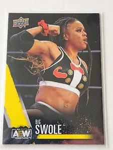 Jazwares amarillo 2021 cubierta superior AEW Aw inigualable Big Swole #41 exclusivo - Imagen 1 de 2