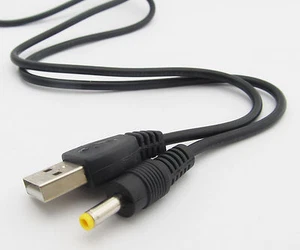 100pcs 80cm USB Male to 4.0x1.7mm 4.0x1.7 Male Power Charge Cable for Sony PSP - Picture 1 of 4