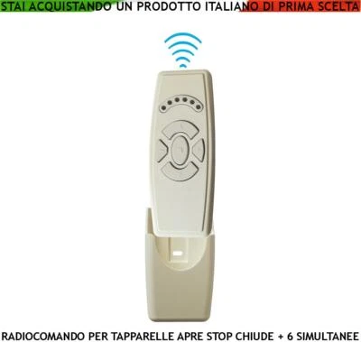 SECURVERA RADIOCOMANDO TAPPARELLA FREQ. 433,92 MHZ SEI CANALI SALE STOP SCENDI SIMULTANEO