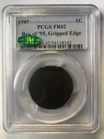 1797 S-121b Draped Bust Large Cent PCGS and CAC certified gripped edge, rev ‘95 Cover