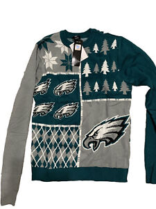 NFL Philadelphia Eagles Busy Block Ugly Christmas Sweater Small New W Tags