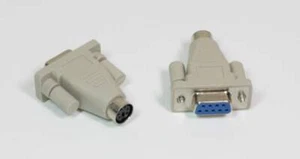 PS/2 Mouse to DB9 Serial Port Adapter Adaptor Female to Female - 2 Pack - Picture 1 of 1