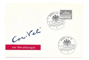 F4095 GERMANY OLD POSTCARD DEUTSCHE BUNDESPOST 1964 COR-VEL ADVERTISING - Picture 1 of 1