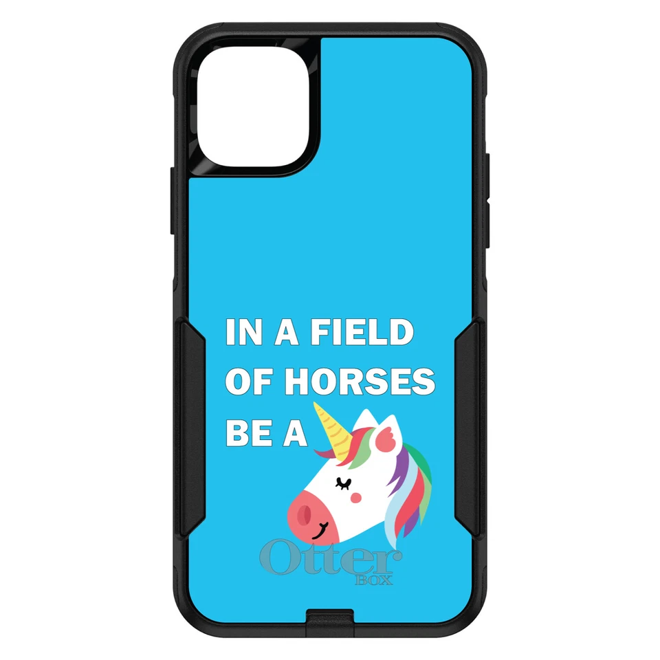 OtterBox Commuter for Apple iPhone (Pick Model) Field of Horses Be Unicorn Blue - Image 1 of 1