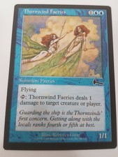 Thornwind Faeries Magic the Gathering MTG Urza's Legacy Blue Common