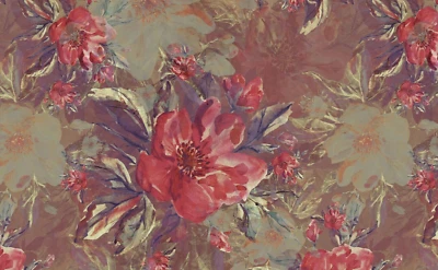 BIO French Terry 100x150cm Sommersweat querelastisch Blumenstoff Nähen Digital - Bild 1 von 3