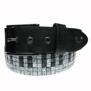 Cinturón tachonado texturizado con estampado de piano para hombre y mujer BL004B - Imagen 1 de 1