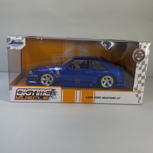 JADA 31863 BIGTIME MUSCLE 1989 FORD MUSTANG GT 1/24 DIECAST MODEL CAR BLUE