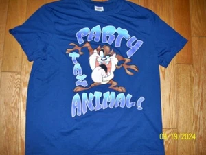 Taz Party Animal Looney Tunes Vintage Tee Shirt Size Large - Picture 1 of 2