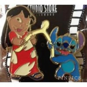Spilla Disney 98694 DSF Hollywood Studio Store Ringraziamento Lilo Stitch Wishbone LE - Foto 1 di 1
