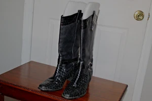 BOTAS BRIGHTON BONITAS DE CUERO NEGRAS A MEDIA PANTORRILLA TALLA 8 HECHAS EN BRASIL - Imagen 1 de 7