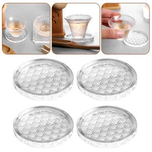 4 Pezzi Sottobicchieri Con Supporto Sottobicchieri in Vetro per Bicchieri Cocktail - Foto 1 di 12