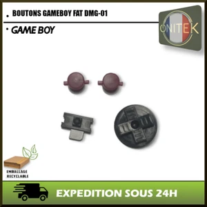 ✅ BOUTONS POUR NINTENDO GAMEBOY FAT DMG-01 GRIS D'ORIGINE NEUF RETRO GAME 4 PCES - Foto 1 di 1