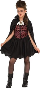 Miss Vampire Gothic Countess Girl Tween Fancy Dress Up Halloween Teen Costume - Picture 1 of 6