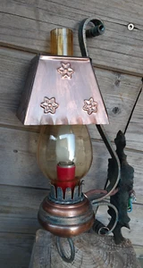 27cm alte metall garten Wand laterne lampe kupfer 220 V Schuppen Fund petroleum - Bild 1 von 5