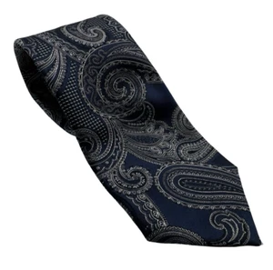 Canali Silk Neck Tie Paisley Blue - Picture 1 of 4