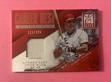 ALBERT PUJOLS 2015 Panini Elite Career Best Materials Jersey #/299 - Cardinals