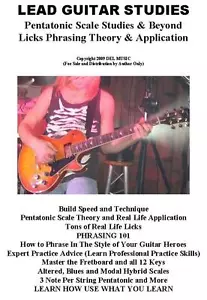 Lead Guitar Lessons E Book PDF on CD Rock Blues Lead Licks Theory Tab Scales - Picture 1 of 12