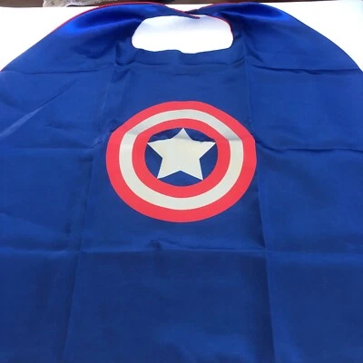 Disfraz de Capitán América para niños capa de satén con máscara de fieltro extra Foto 1 de 3