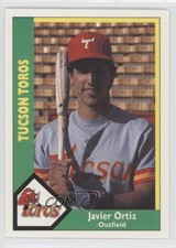 1990 CMC AAA Tucson Toros Green Backs Javier Ortiz #15
