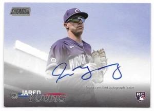 2023 Topps Stadium Club Auto Jared Young (#SCBA-JY) Cubs RC - Foto 1 di 2