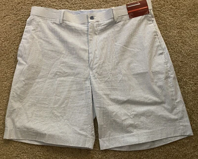 Pantalones Cortos Louis Raphael Nuevos con Etiquetas Bermudas Algodón Para Hombre Talla 38 Azul Blanco Rayas Foto 1 de 4