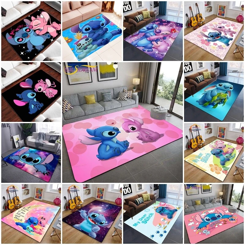 Kids Lilo Stitch 3D Home Rug Living Room Bedroom Area Rug Carpet Floor Mats Gift - image 1 of 1