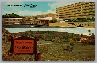 Farmington Travelodge, Front View/Mountains. New Mexico. Postcard TSPS-9 - Image 1 of 2
