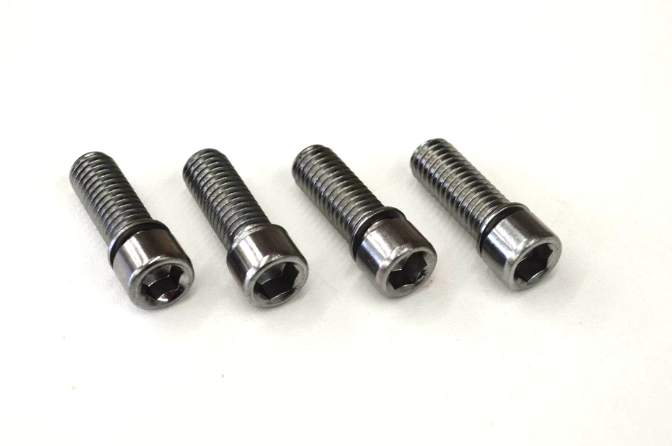 4x New Stem Bolts M8x22mm Hex Head with Washer Bike Bicycle Stem Bolts - Image 1 of 1