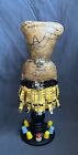 #218 Assemblage DOLL DRESS FORM Mannequin MIX MEDIA Altered Art UPCYCLED