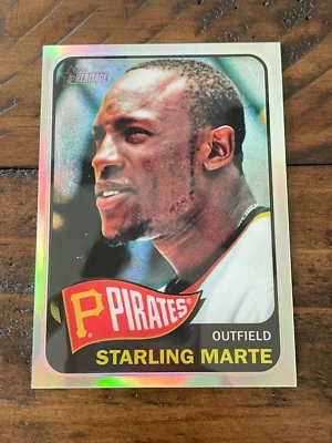 2014 Topps Heritage Chrome Refractors #205 Starling Marte/565! - Image 1 of 3