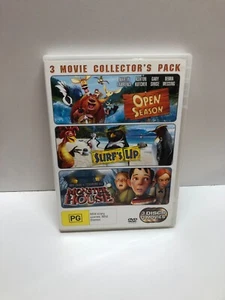 Open Season / Surf's Up / Monster House DVD Very Good Condition Region 4 - Picture 1 of 2