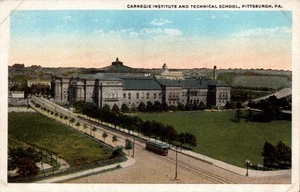 PITTSBURGH, PA.  POSTCARD Carnegie Institute and Technical School, Early, Trolly - Picture 1 of 2