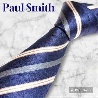 Corbata Paul Smith para hombre regimiento de seda a rayas azul marino Foto 1 de 4