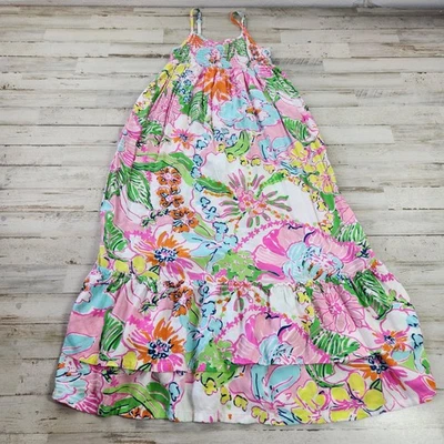 Vestido Lilly Pulitzer Niñas Mediano 7/8 Brillante Maxi Floral Objetivo Colaboración Rayón Foto 1 de 4