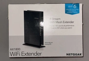 Netgear AX1800 4-Stream WiFi Mesh Extender 2.4 GHz, 5 GHz NIB - Afbeelding 1 van 11