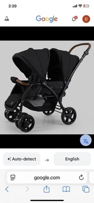 Double Stroller Foldable Baby Twin Lightweight Travel Black - Image 1 of 4