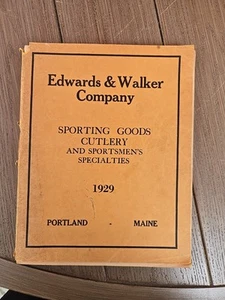 Vntg 1929 Edwards & Walker Company Sporting Goods Portland Maine Hunting Fishing - Picture 1 of 21