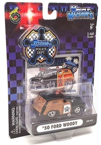 Muscle Machines 1/64 Scale 71151 04-41 - 1950 Ford Woody Police - Picture 1 of 6