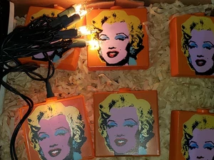 Andy Warhol Marilyn Monroe Lichterkette String 10 Light Set In Original Box - Photo 1/9