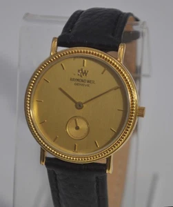 1994 Raymond Weil 9825 18K Gold Plated 32mm Men's Dress Watch EXCELLENT + - Picture 1 of 7