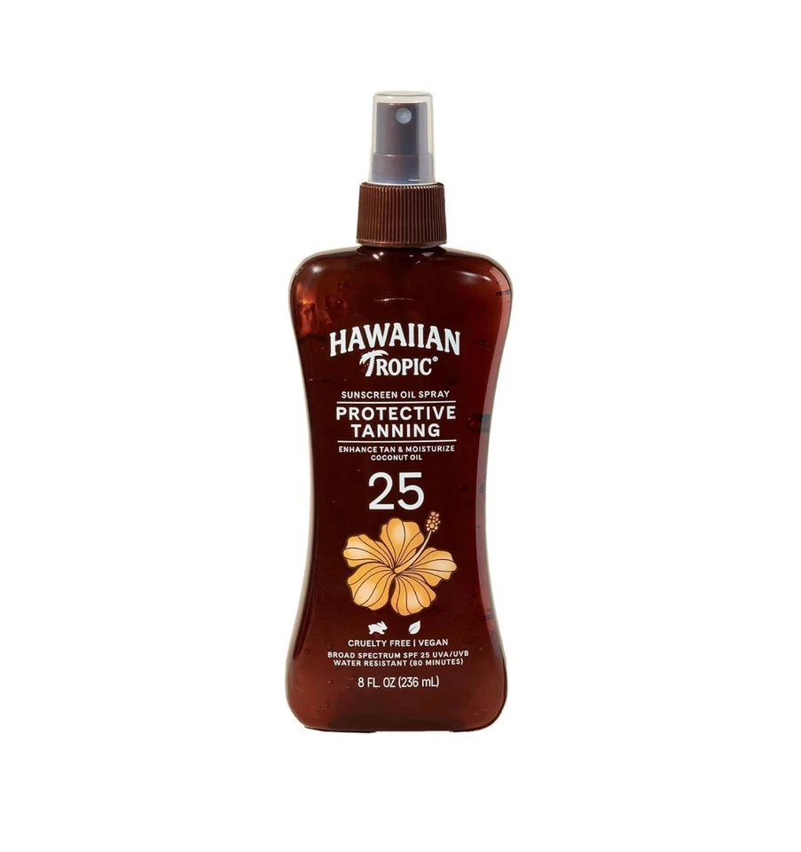 Spray de aceite de coco bronceado Hawaiian Tropic Island, FPS 25, 8 fl oz.  Foto 1 de 1