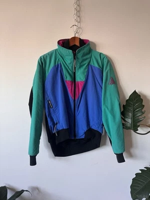 Chaqueta cortavientos vintage Cannondale Color Block cremallera completa polar años 80 90 Foto 1 de 4