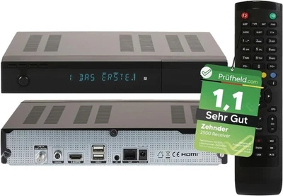 ZEHNDER HX-2500 4K Sat Receiver mit Aufnahmefunktion und HDMI, IPTV Receiver,UHD - Bild 1 von 4